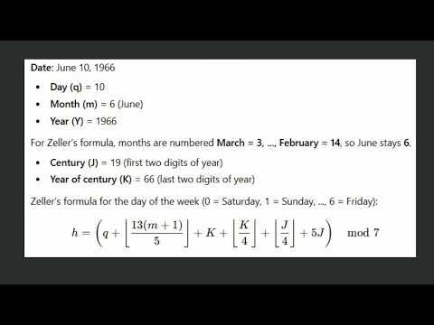 Finding the Day of the Week Using Zeller’s Congruence | SHS Math Lesson | SMILE ROAD