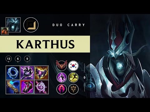 Karthus Carry vs Ezreal - KR Grandmaster Patch 25.24