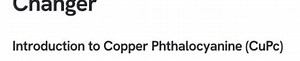 Introduction to Copper Phthalocyanine (CuPc)... | Filo