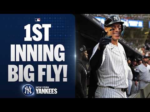 Aaron Judge BELTS a home run in the 1st inning for the Yankees! 🧑‍⚖️ (American League HR leader!)