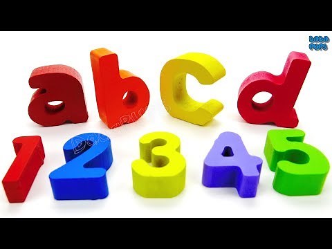 ABCDE & 12345|Learning Alphabet & Numbers|Wooden Letters and Numbers |12345678910|Wooden Toys 123ABC
