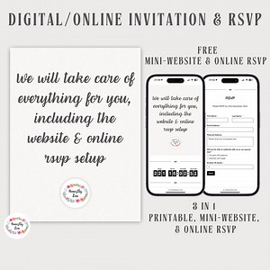 Custom Wedding Invitation Design With Website & RSVP - Etsy