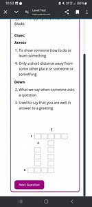 10:53응Level Testmepro.pearson.comblocks.Clues:Across1. ... | Filo