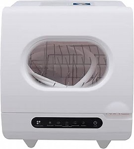 1200W Compact Dish Washing Machine Mini Portable Countertop Dishwasher with 5 Washing Programs, One-Button Start Intelligence Dishwashers for Apartments, Dorms, RVs, 40x40x45cm