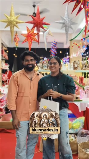 blu rosaries.in on Instagram: "✨ Christmas Fair 2025 – Winter Wonder Village ✨ Step into the spirit of Christmas with blu rosaries.in – Arts & Crafts Store! From handcrafted Crib sets to sparkling festive décor, every piece tells the story of Christmas love, peace, and joy. 📍 27th October – 24th December Parackal Building, Near Apsara Theater, Aramanapady, Changanassery ✨ Explore the magic of: 🕊️ Crib sets & Nativity statues 🎁 Handmade gifts & ornaments 🎅 Christmas décor, costumes & accessor