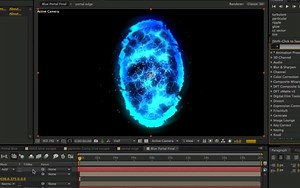AE教程-trapcode particular插件传送之门特效