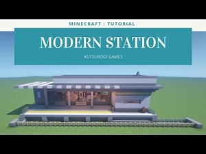 [Minecraft] How to build a modern station! It's simple and easy, so even survival mode can use it...