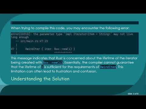 How to Hold an Iterator Inside a Struct in Rust