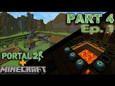 Minecraft in Portal 2 - Part 4 Ep 1. - The Village - Minecraft Portal 2 custom map by Timoteeei