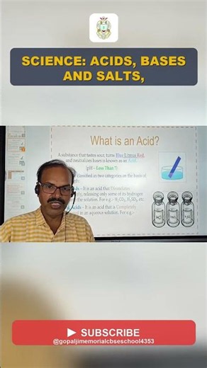 Class 10 | Science | Acids, Bases and Salts, | NCERT | GJMS CBSE #shorts