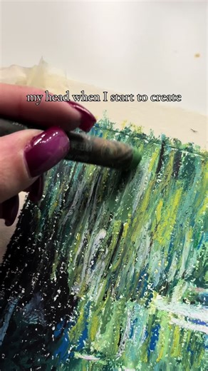 best feeling #art #fyp #oilpastel #monet #paint | Oil Pastel Art