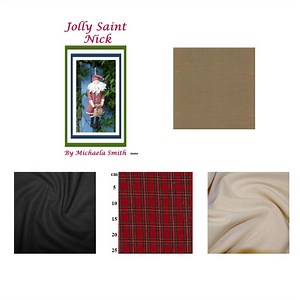 Quilting Antics Red Check Jolly Saint Nick Doll Kit: Instructions, Fabric (1m) & F8ths (2pcs)