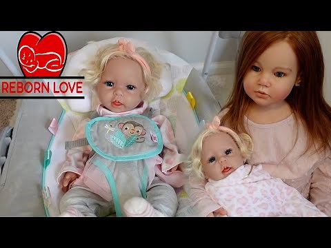 Night Routine with Newborn silicone baby and a reborn child reborn role play | Reborn Love