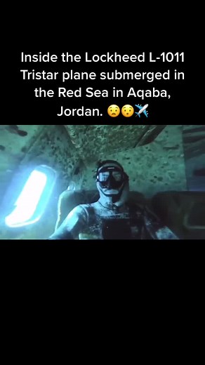 Inside the Lockheed L-1011 Tristar plane submerged in the Red Sea in Aqaba, Jordan. 😧😯✈️ #aviation #aeroplane #aerospace #travel #pilots