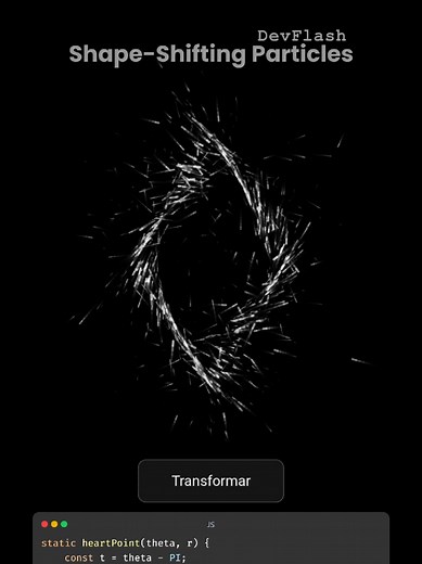 Shape shifting particles con HTML, CSS y JS #htmlcss #javascript #html #code #programming