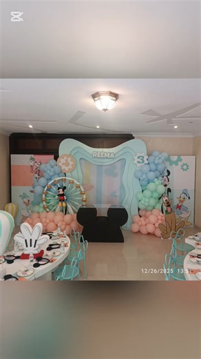 Mickeymouse theme party set-up