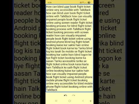 flight ticket booking online very accessible for blind user flight ticket booking with TalkBack