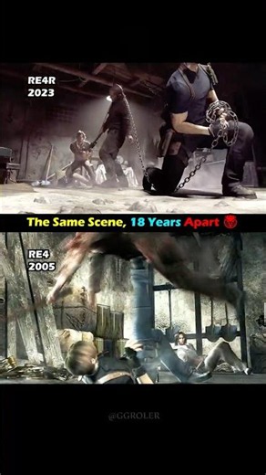 Leon After 18 Years of Graphics Upgrades 🤯 #shorts #RE4R