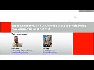 Würth Elektronik Webinar: about the technology of super capacitors & how you get the best out of it
