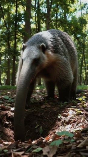 Anteater Digs for Ants 🐜🐾 #shorts #wildanimals #wildlife