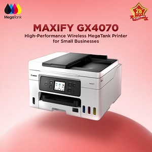 Reliable, adaptable, and affordable 💯 Everything you could want in a business printer is right here with the MegaTank MAXIFY GX4070! 🖨️💧 #Canon #CanonMalaysia #CanonPrinter #MegaTank #Inkjet #BuiltForBusiness #MAXIFYGX4070 | Canon Malaysia