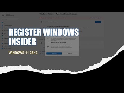 How to Register Windows Insider Program on Windows 11 23H2