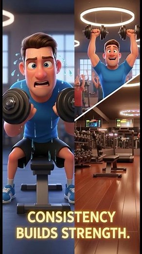 💪The Gym Struggle - ஜிம் போராட்டம் | 3D Animated Shorts | Consistency Builds Strength | ToonfinityTV