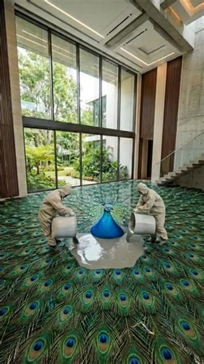 This isn’t a floor… it’s art you can walk on 😍#epoxyfloor #resinart #timelapse #shorts #shortsfeed