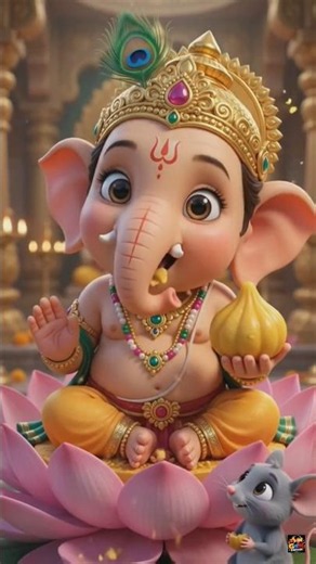 🔱 Baby Ganesha's Cutest Blessing Ever! 🐘✨ | Lord ganesh's True Short | 3D Animation Part 01 #shorts