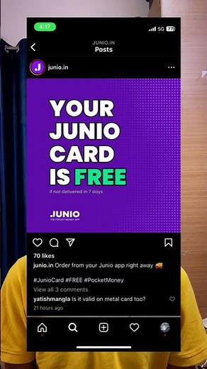 Free card for teens || Free junio card #junio #shorts