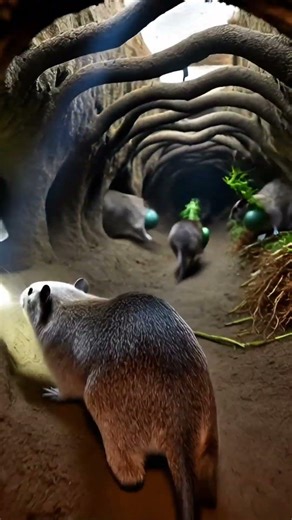 A Camera on a Pocket Gopher Reveals the Secret World Beneath the Soil 🦫#shorts