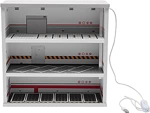 Vehicle Model Display Case 3 Tiers Garage Display Case Model Display Cabinet with LED Light 1:64 Scale for Counter Displays Exhibitions Homes Offices