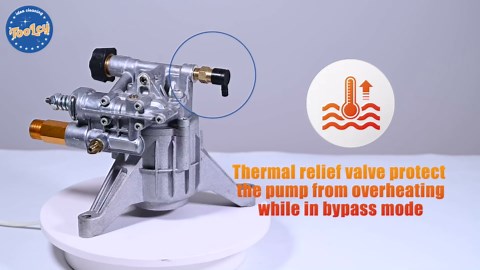 TOOLCY 7/8" Shaft Vertical Pressure Washer Pump - Rear Inlet/Outlet Max 3100 PSI @ 2.5 GPM OEM & Power Washer Pump for Gas Washer, More Replacement for Simpson, Ryobi, Honda etc