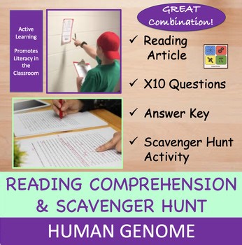 Human Genome Project Reading Passage & Scavenger Hunt Bundle