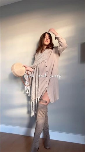 Thrifted knee high boots outfits