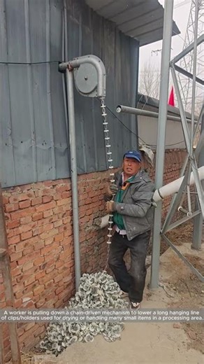 Lowering a Hanging Clip Line With a Chain Hoist