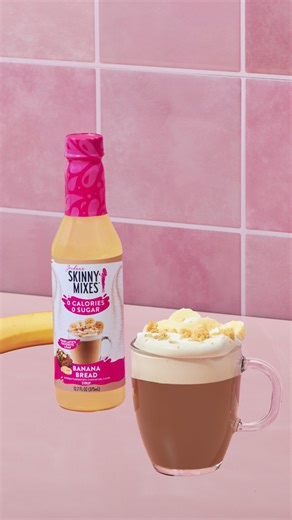 Time to CANCEL 🚫your DIY coffee crash-outs. NEW Banana Bread Syrup is here to save you the stress of the viral mess! 🍌 | Skinny Mixes