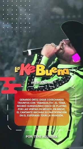 Gerardo Ortiz sigue cosechando éxitos por ‘Tranquilito’