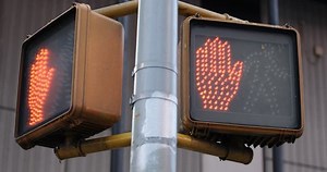 New York Traffic Sign Illuminated Pedestrians Stock Footage Video (100% Royalty-free) 8288764 | Shutterstock