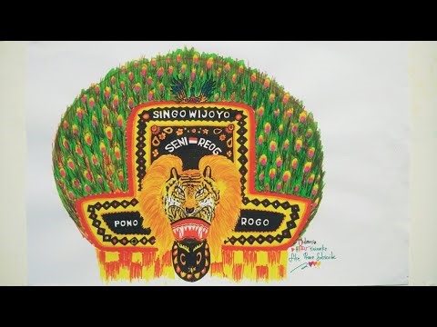Menggambar Reog Ponorogo,budaya Indonesia,by Heru
