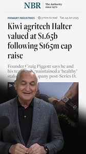Founder of agritech company Halter Craig Piggott says he “can’t imagine doing anything else” after the company closed a $165 million Series D funding round, which has valued the company at $1.65 billion. NBR - https://hubs.la/Q03tvBvD0 #agritech #farming #newzealand #journalism | National Business Review | Facebook