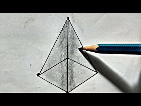 Square Based pyramid ||Draw Square Based pyramid ||how to draw Maths Square Based pyramid easy
