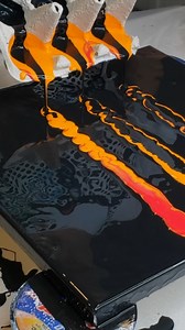 Using Egg Cartons to Paint a FIERY Vortex #pouring #acrylicpouring #painting #paintwithme | Consciously Creating