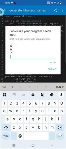 # generate Fibonacci series # java programming 💕❤️