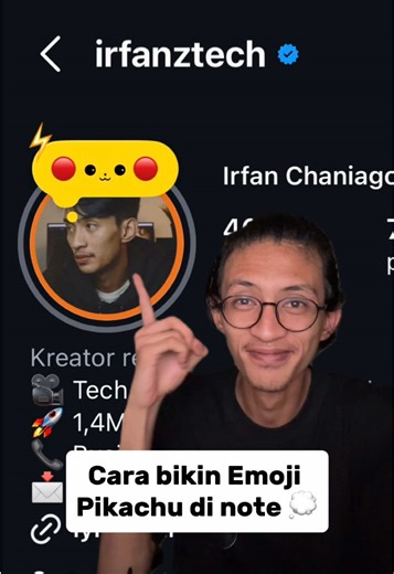 Cara bikin tema Pikachu di note 💭 Caranya gampang banget!! 1️⃣ Masuk ke note 2️⃣ Paste atau masukin symbolnya, copy symbol di komen 3️⃣ Ganti warna latar belakang 4️⃣ tambahin icon petir kecil 5️⃣ Done! Tinggal post aja #tutorial #tipstrik #pikachu #pokemon
