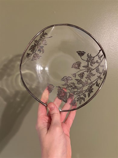 Silver City Sterling Silver Overlay Flanders Poppy Floral Serving Plate - Etsy