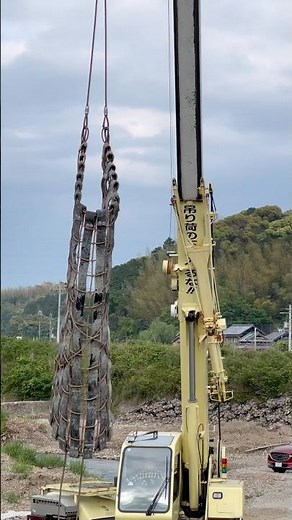 今回はレッカー車の作業を見に行った。#工事現場 #レッカー車