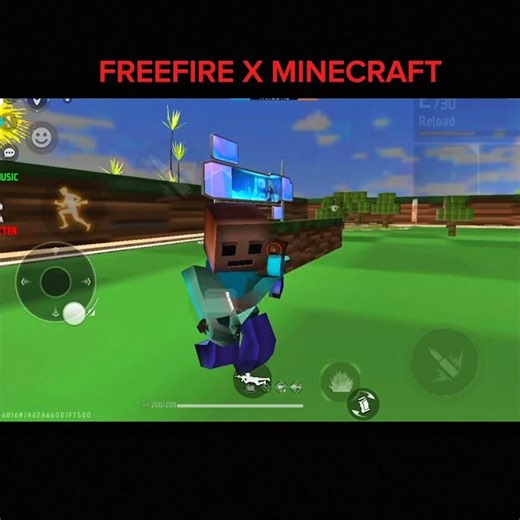 FREEFIRE X MINECRAFT 😱🔥 // #minecraft #freefire #ytshorts #shortsfeed #viral #edit #garenafreefire