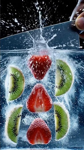 Frozen Fruit Domino Collapse ❄️🥝 | Ultra Satisfying ASMR