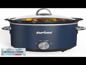 4QT Slow Cooker Small Crock with 3 Heating Settings & Removable Ceramic